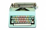 Vintage Typewriter Isolated Stock Photo