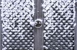 Snow Covered Antique Door Stock Photo