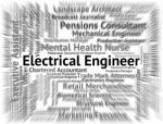 Electrical Engineer Shows Electricity Hiring And Mechanics Stock Photo