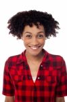 Portrait Of A Beautiful Smiling African Woman Stock Photo