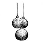 Grunge Christmas Balls Stock Photo