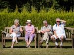 Isle Of Thorns, Sussex/uk - September 11 : Spectators At A Lawn Stock Photo