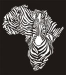 Abstract Illustration Of Silhouettes Of Africa Stock Photo