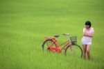 Girl Talking Mobile Stock Photo