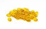 Yellow Gel Capsules Stock Photo