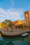 Venice Italy San Nicolo Dei Mendicoli Church Stock Photo