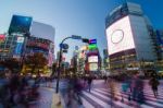 Tokyo - November 28: Pedestrians At The Famed Crossing Of Shibuy Stock Photo