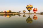 Colorful Hot Air Balloons Stock Photo