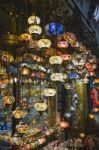 Istanbul, Turkey - May 25 : Lights For Sale In The Grand Bazaar In Istanbul Turkey On May 25, 2018 Stock Photo