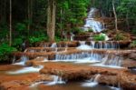 Waterfall In Tropical Forest Stock Photo