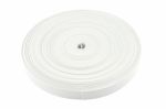 White Elastic Roll On White Background Stock Photo