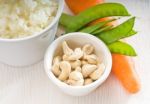 Cashew Nuts And Vegetables Stock Photo