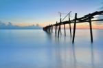 Old Wooden Bridge Stock Photo