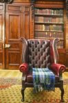 Traditional Chesterfield Armchair Stock Photo