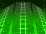 Green Binary Circuit Background Shows Matrix Or Computer Program Stock Photo