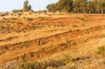 Farmland Landscape In Ethiopia Stock Photo