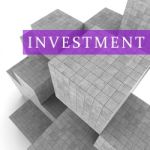 Invest Blocks Indicate Return On Investment 3d Rendering Stock Photo