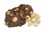 Macadamia Cookies Isolated Stock Photo