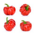 Red Paprika Isolated On The White Background Stock Photo