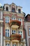 Red House In Poznan Stock Photo