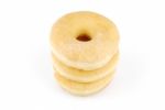 Sweet Donuts White Background Stock Photo