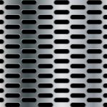 Steel Background With Seamless Ellipse Perforated Carbon Texture Background Stock Photo