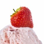 Strawberry Ice Cream And Fruit Stock Photo