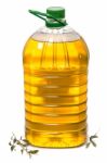 Five Litre Of Olive Oil Bottle Stock Photo