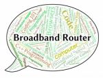 Broadband Router Means World Wide Web And Computer Stock Photo