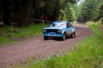 J. Coleman Driving Ford Escort Stock Photo