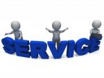 Service Word Shows Assistance Or Helpdesk Stock Photo