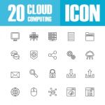 Cloud Outline Icon Stock Photo