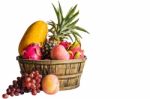 Fruits On A White Background Stock Photo