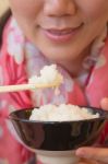 Female Asian Rice Stock Photo