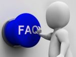 Faq Button Shows Website Questions And Assistance Stock Photo