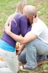 Young Couple Making Fun Stock Photo