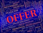 Offer Word Represents Save Retail And Discounts Stock Photo