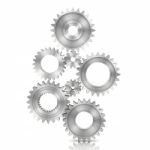 3d Rendering Gears Background Stock Photo