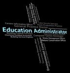 Education Administrator Means Schooling Educating And College Stock Photo