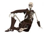 Sitting Skeleton warrior Stock Photo