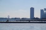 Chicago's Frozen Lake Michigan In January Stock Photo