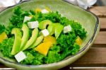 Fresh Avocado Salad Stock Photo