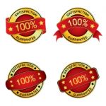 Satisfaction & Guarantee Logo For  Design. Satisfaction & Guarantee Logo Isolated On White Background Stock Photo