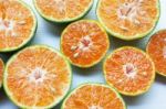 Fresh Orange  Isolated On White Background Stock Photo