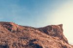 Mountain In Sienna-blue Color Two Tone Stock Photo