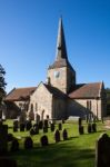 View Of Horsted Keynes Church On A Sunny Autumn Day Stock Photo