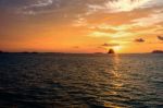 Sunset Over The Sea In Thailand Stock Photo