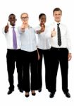 Business People Showing Thumbs Up Stock Photo