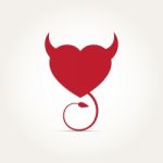  Love Heart Devil Stock Photo