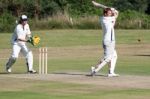 Village Cricket Being Played At Coleman's Hatch Stock Photo